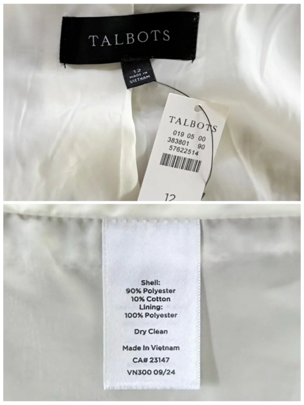 TALBOTS NWT 12 Collarless Tweed Jacket • Classic Business Casual Office Preppy - Picture 7 of 14